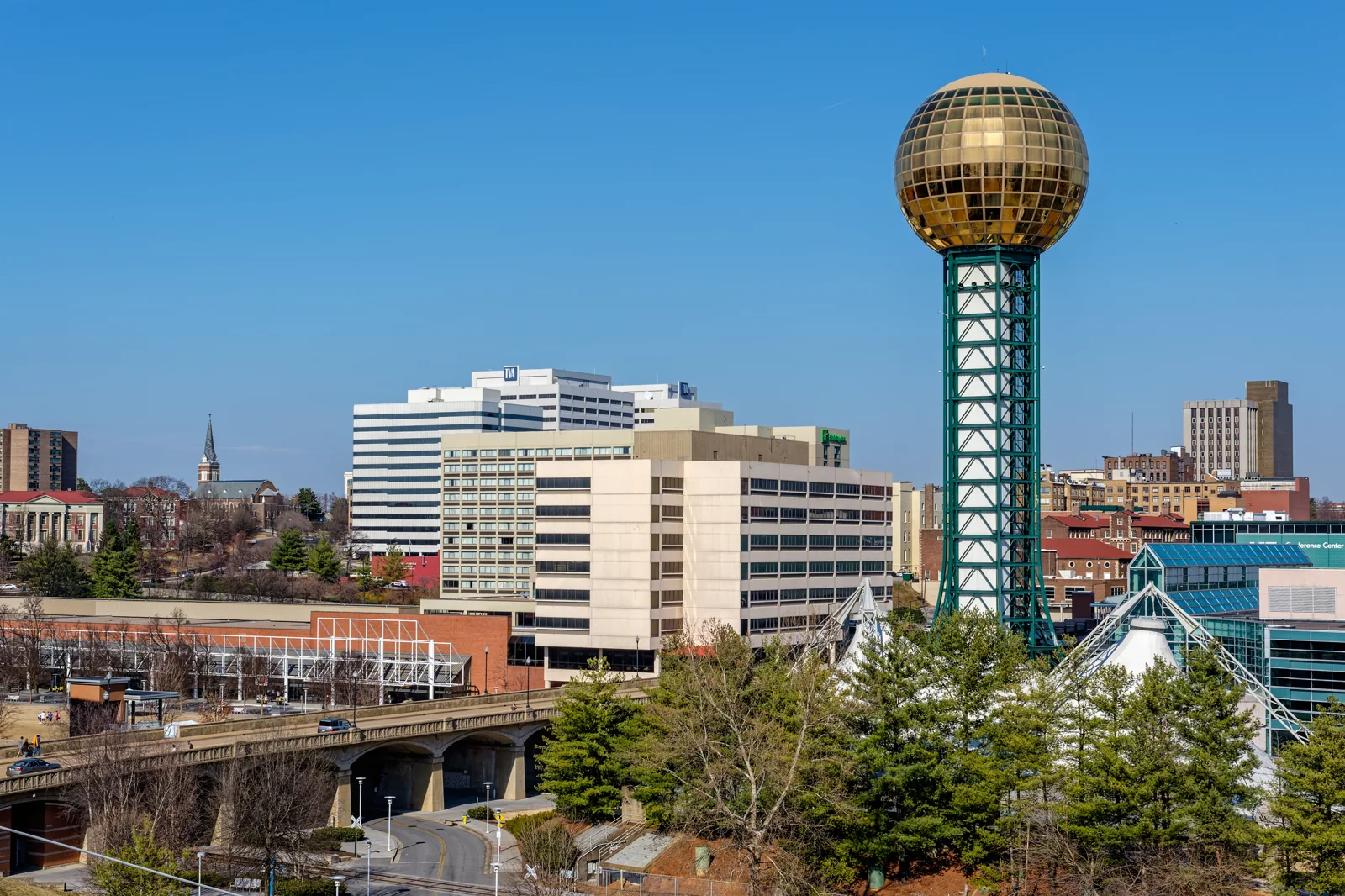 The Sunsphere and downtown Knoxville, Knoxville, Tennessee